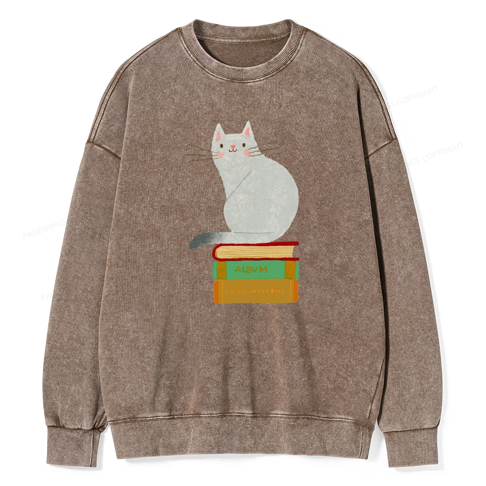 Pagewings Want To Read A Book Right Now Unisex Washed Sweatshirt