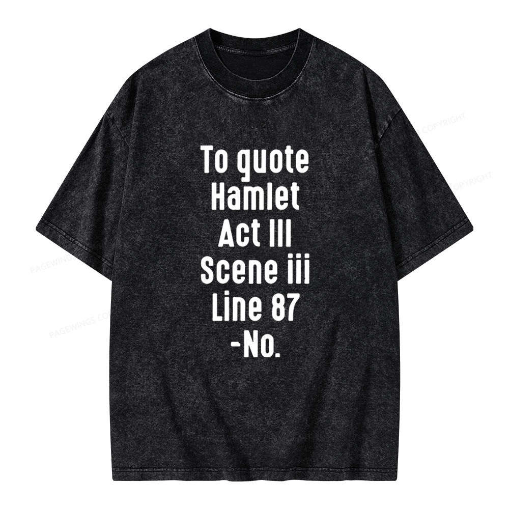 Pagewings Book Quote Unisex Washed T-shirt