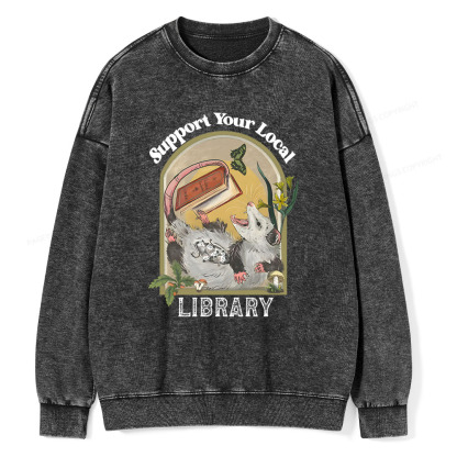Pagewings Library Readers Make Leaders Jersey Short Sleeve Tee  Unisex Washed Sweatshirt