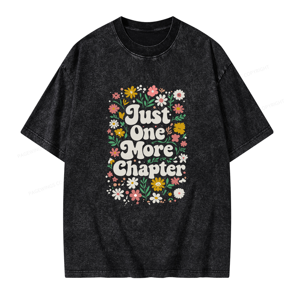 Pagewings Just One More Chapter Unisex Washed T-shirt