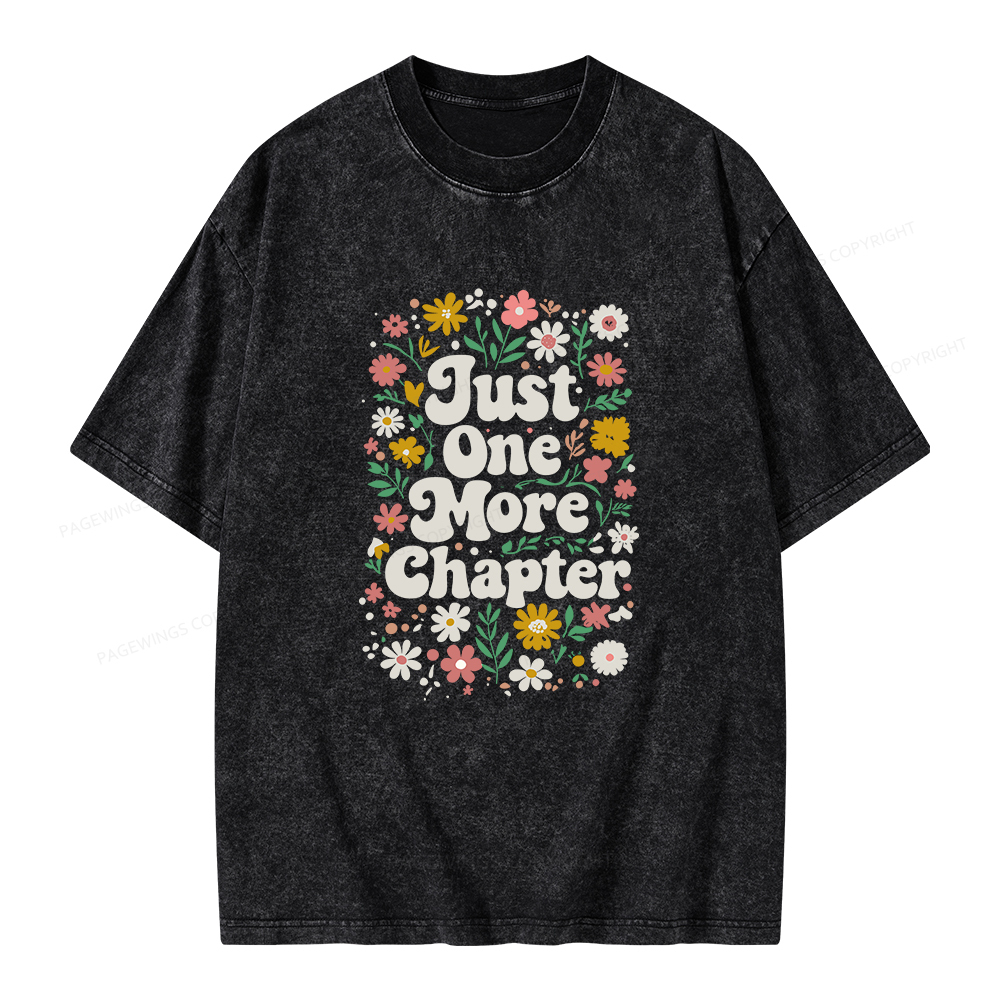 Pagewings Just One More Chapter Unisex Washed T-shirt
