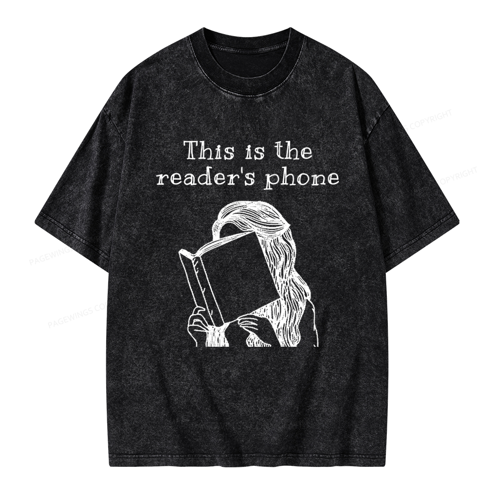 Pagewings This Is The Readers Phone Unisex Washed T-shirt