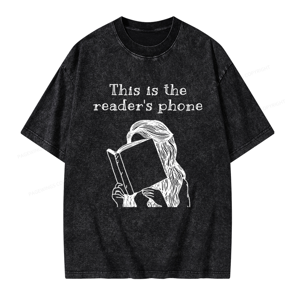 Pagewings This Is The Readers Phone Unisex Washed T-shirt