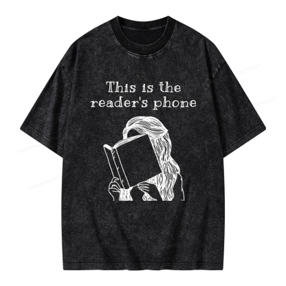 Pagewings This Is The Readers Phone Unisex Washed T-shirt