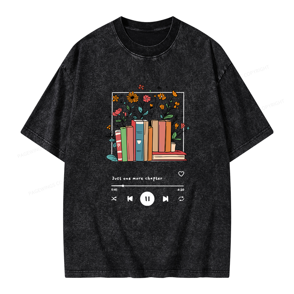 Pagewings Just One More Chapter Unisex Washed T-shirt