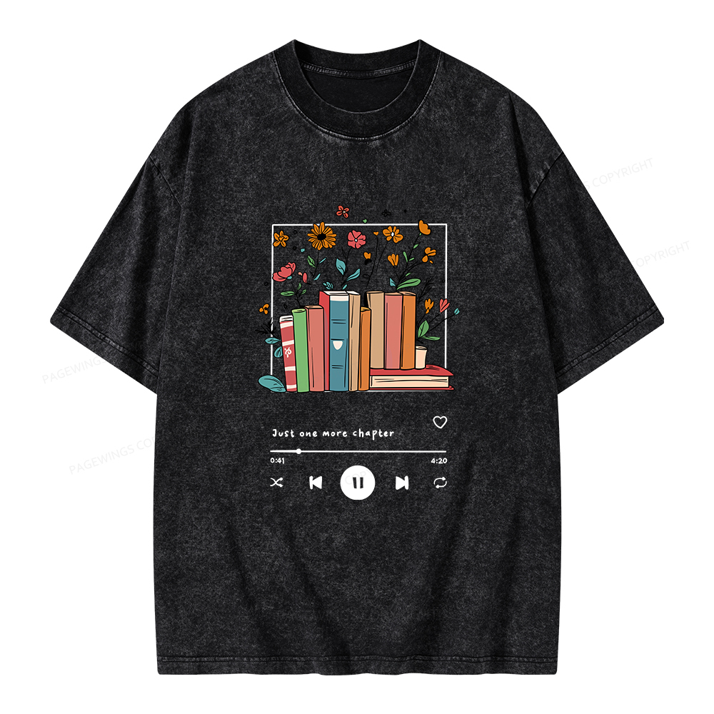 Pagewings Just One More Chapter Unisex Washed T-shirt