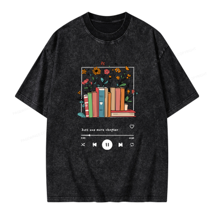 Pagewings Just One More Chapter Unisex Washed T-shirt