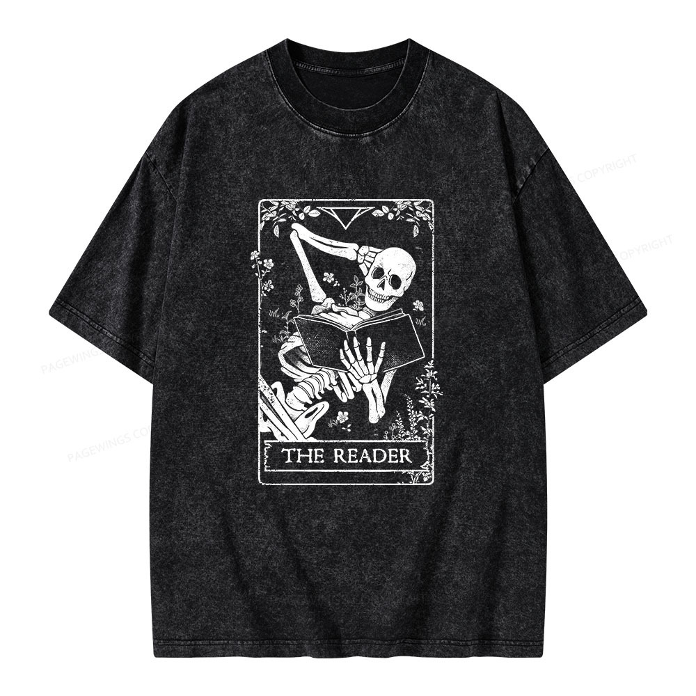 Pagewings The Reader Unisex Washed T-shirt