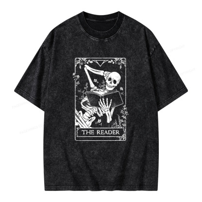 Pagewings The Reader Unisex Washed T-shirt