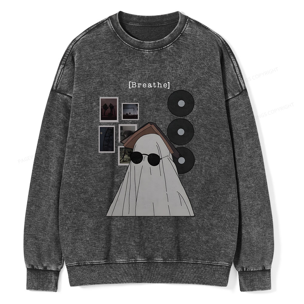Pagewings Books Music And Life Photos Define Me Unisex Washed Sweatshirt