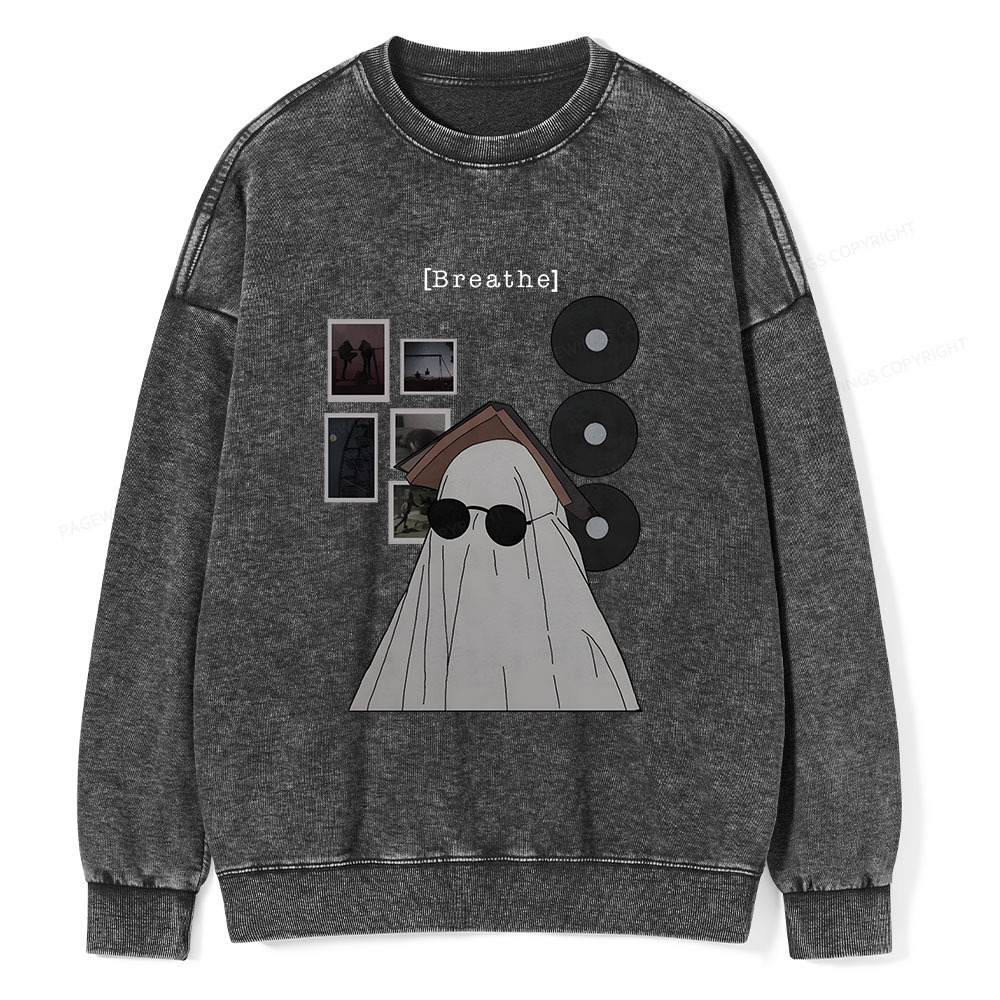Pagewings Books Music And Life Photos Define Me Unisex Washed Sweatshirt