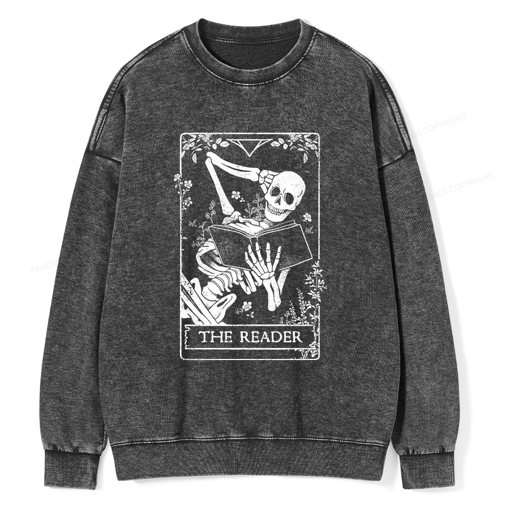 Pagewings The Reader Unisex Washed Sweatshirt