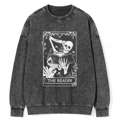 Pagewings The Reader Unisex Washed Sweatshirt
