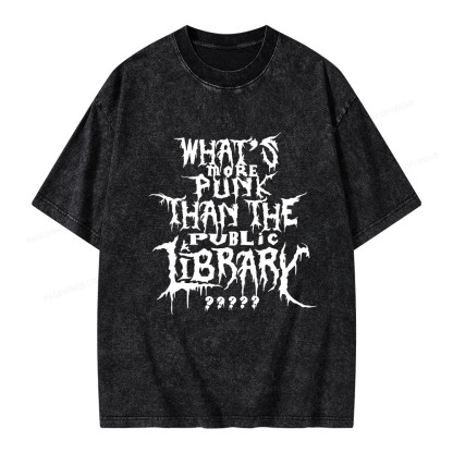 Pagewings What's More Punk Than The Public Library Unisex Washed T-shirt