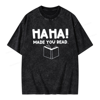Pagewings Made You Read Unisex Washed T-shirt