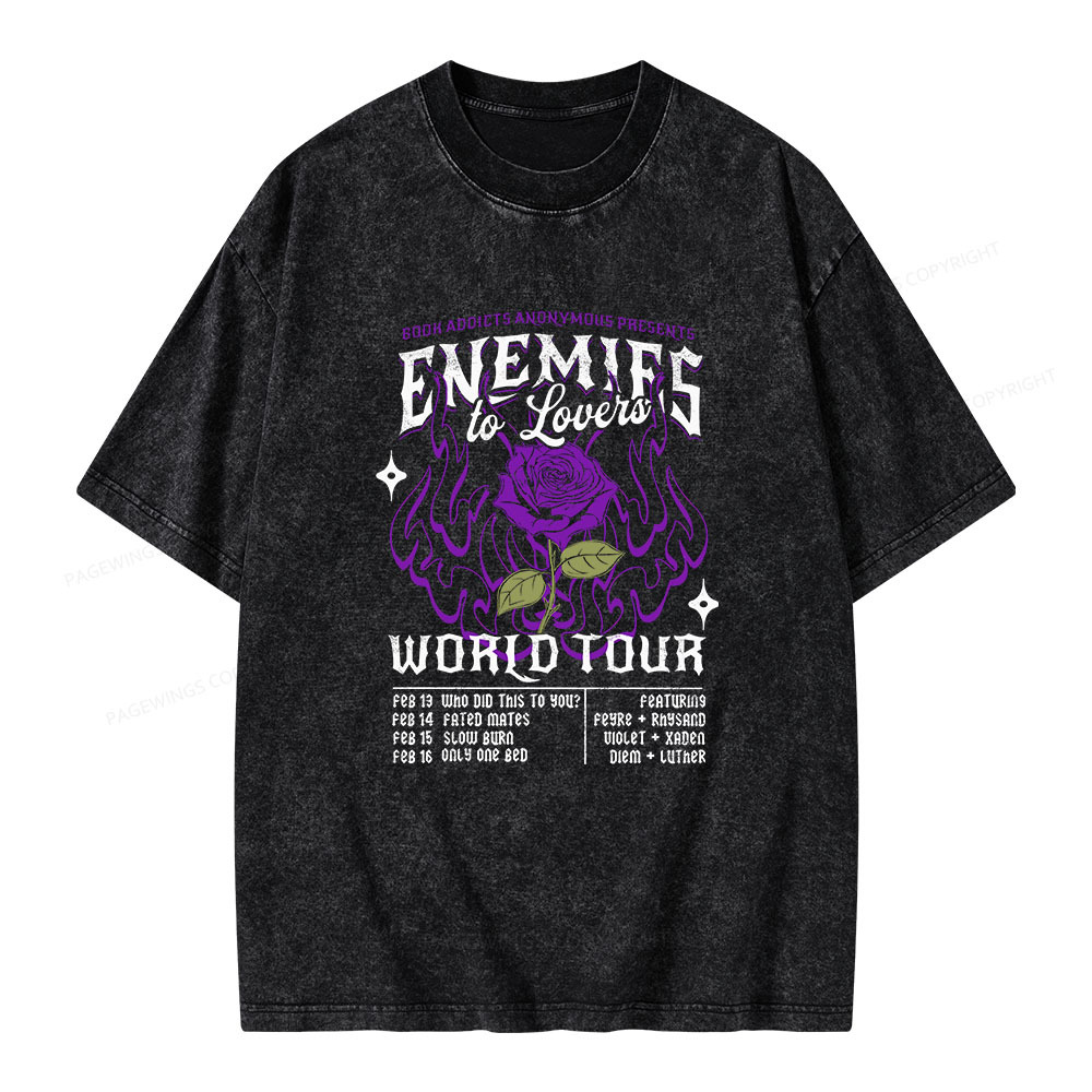 Pagewings Enemies To Lovers Comfort Colors Unisex Washed T-shirt