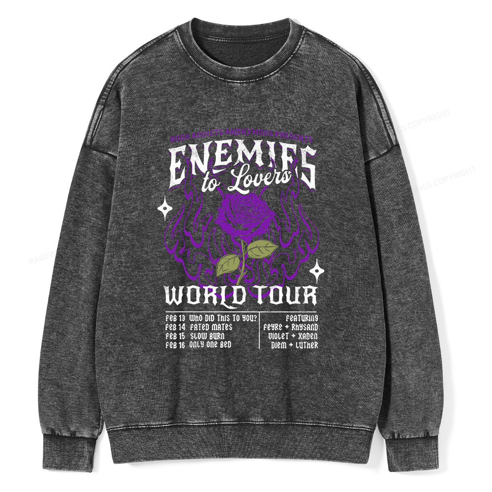 Pagewings Enemies To Lovers Comfort Colors Unisex Washed Sweatshirt