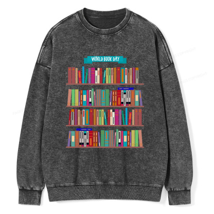 Pagewings World Book Day Unisex Washed Sweatshirt