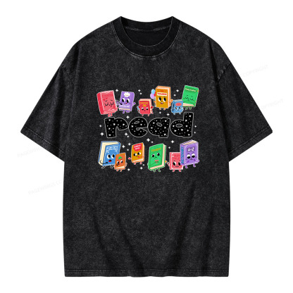 Pagewings Reading Book Unisex Washed T-shirt