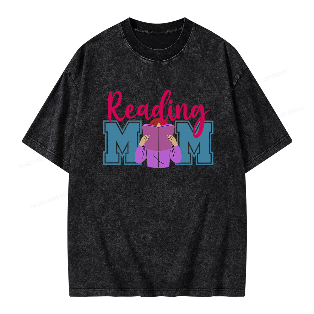 Pagewings Reading Mom Unisex Washed T-shirt