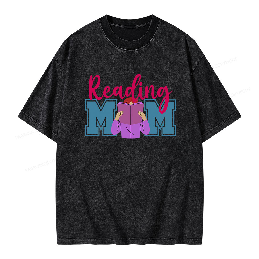 Pagewings Reading Mom Unisex Washed T-shirt