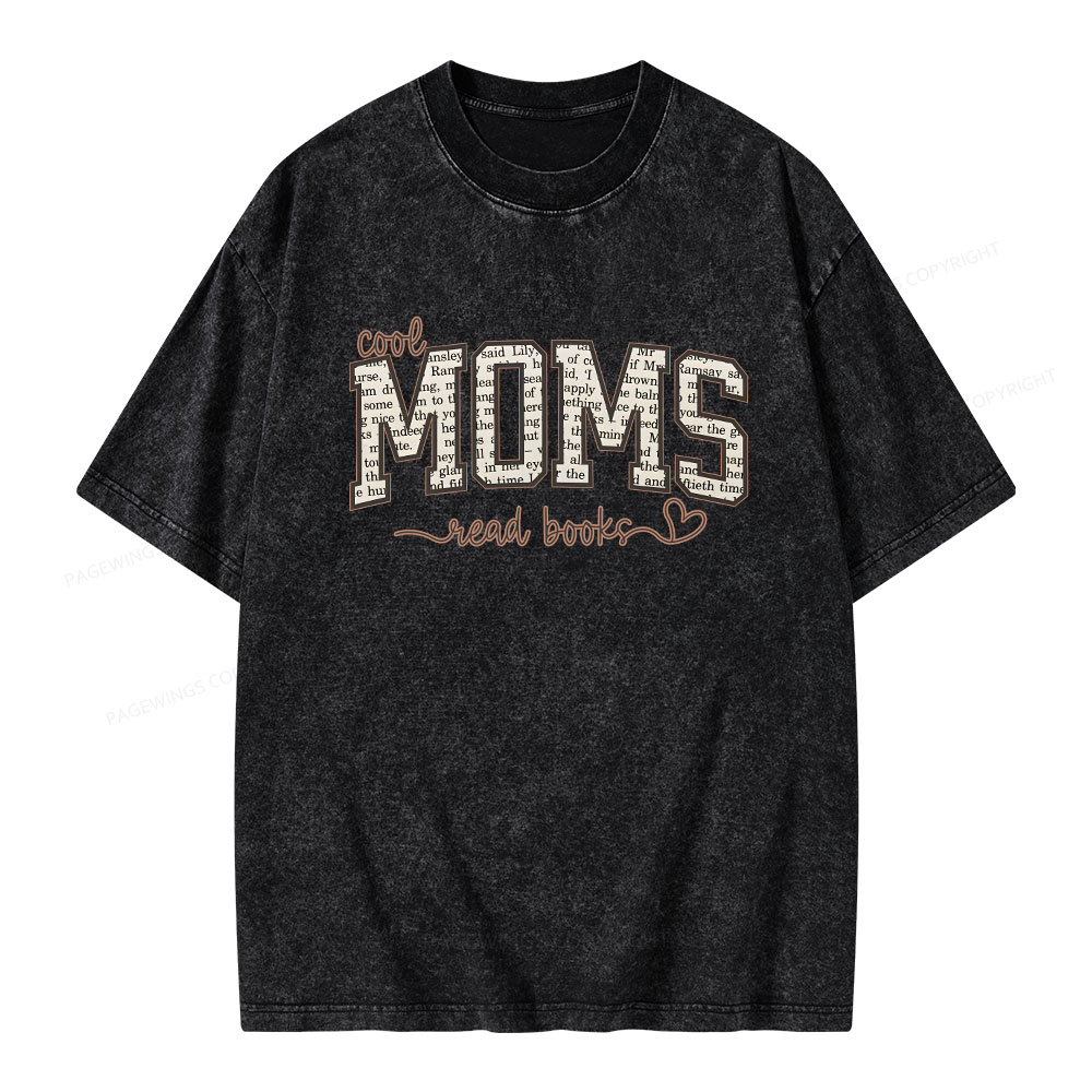 Pagewings Cool Moms Book Club Unisex Washed T-shirt