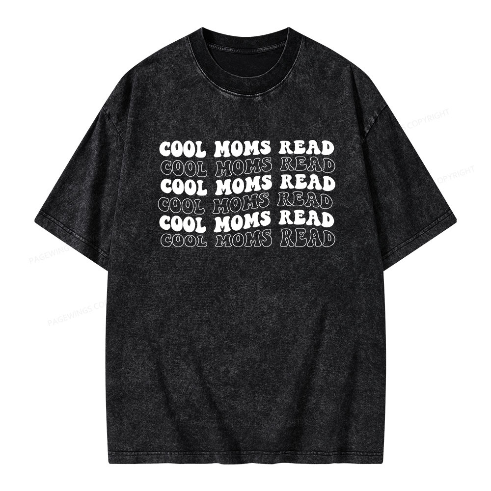 Pagewings Cool Moms Read Unisex Washed T-shirt