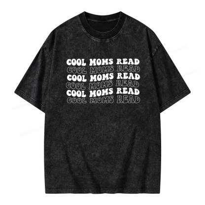 Pagewings Cool Moms Read Unisex Washed T-shirt