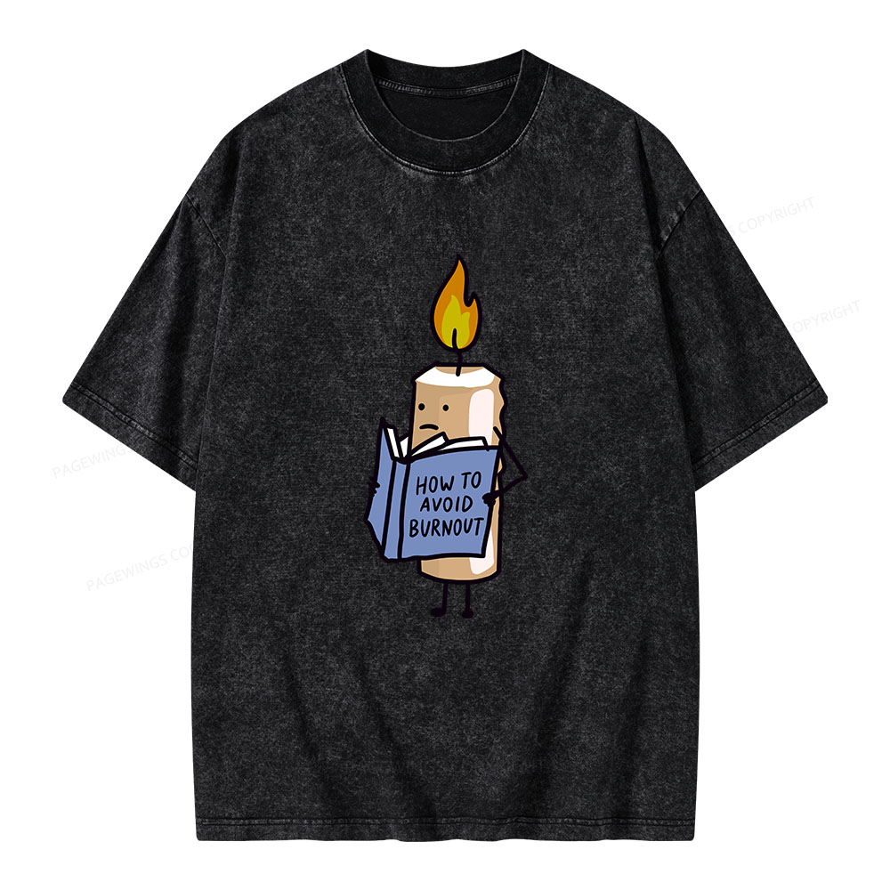 Pagewings How To Avoid Burnout Unisex Washed T-shirt