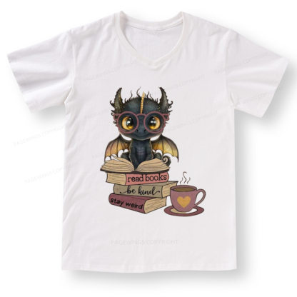 Pagewings Fourth Wing Dargon V-neck T-shirt