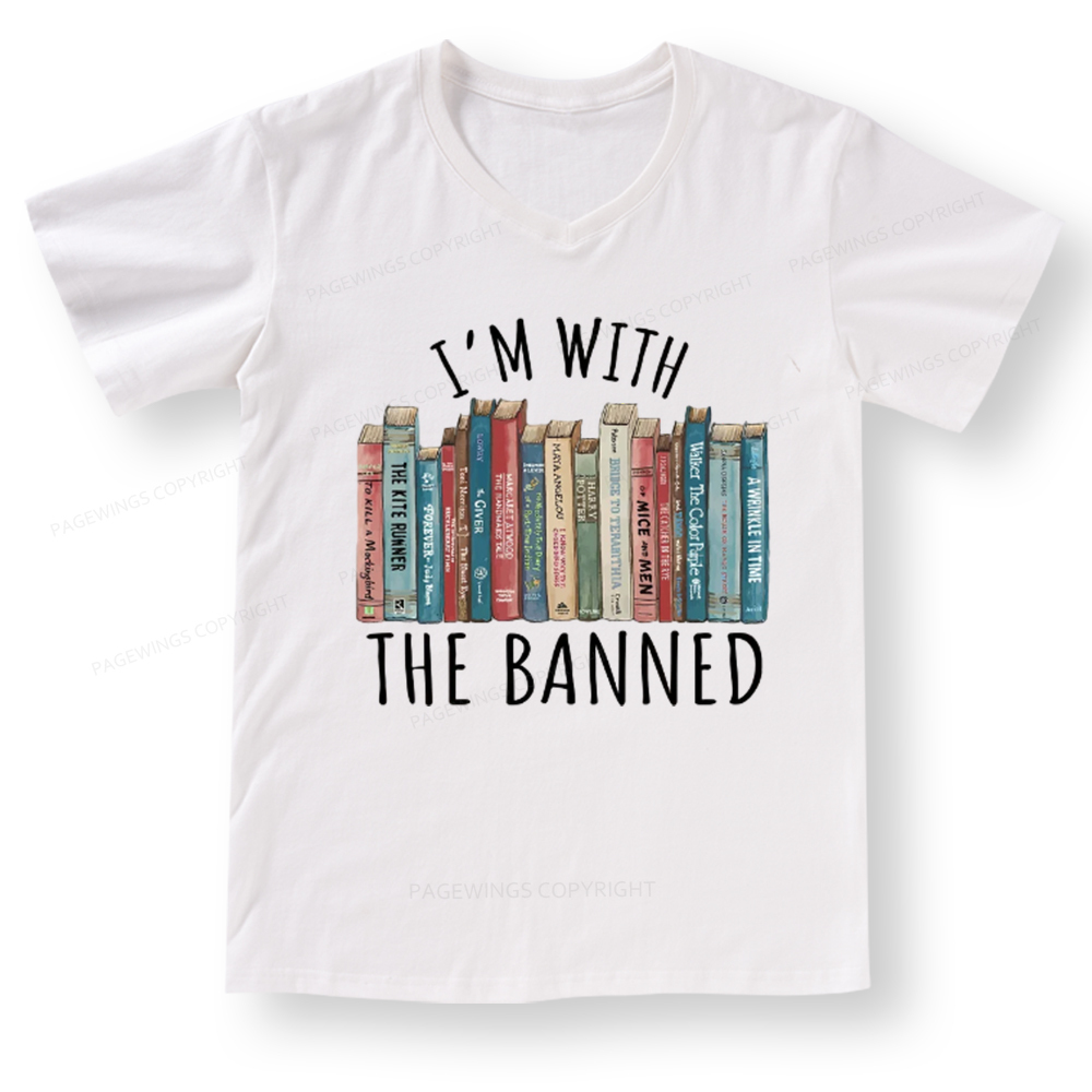 Pagewings I'm With The Banned V-neck T-shirt