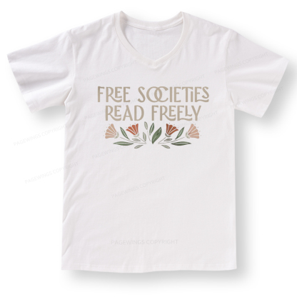 Pagewings Read Freely V-neck T-shirt