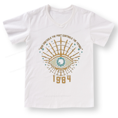 Pagewings George Orwell 1984 V-neck T-shirt
