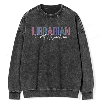 Pagewings Personalized Librarian Shirt Unisex Washed T-shirt Unisex Washed Sweatshirt