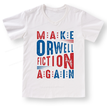 Pagewings 1984 Book V-neck T-shirt