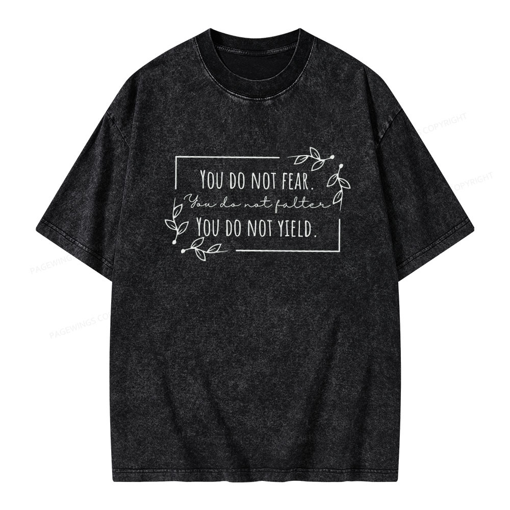 Pagewings You Do Not Yield Unisex Washed T-shirt
