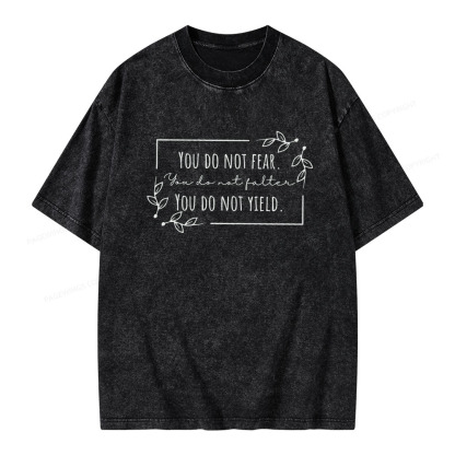 Pagewings You Do Not Yield Unisex Washed T-shirt