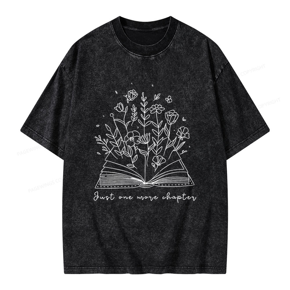 Pagewings Just One More Chapter Unisex Washed T-shirt
