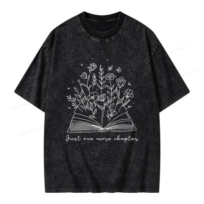 Pagewings Just One More Chapter Unisex Washed T-shirt