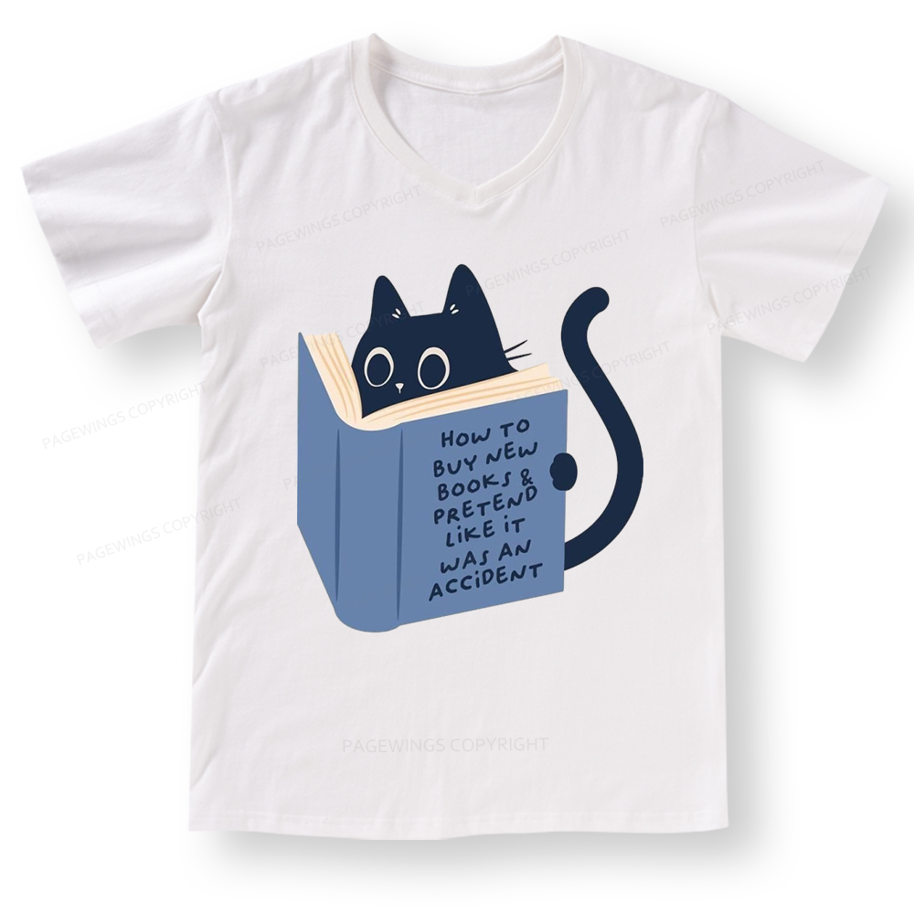 Pagewings How To Buy New Books V-neck T-shirt