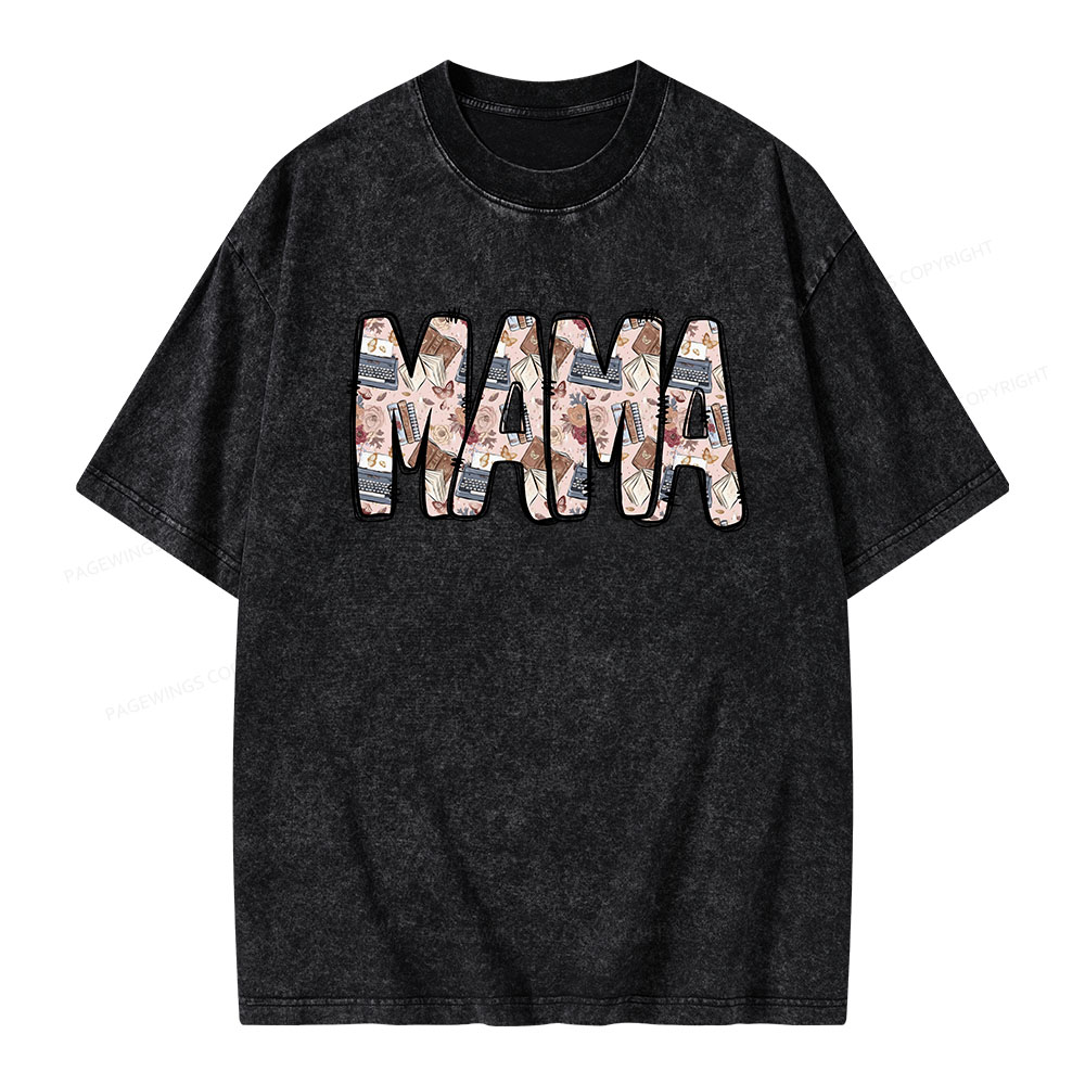 Pagewings Mama Unisex Washed T-shirt