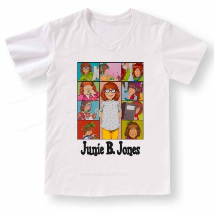 Pagewings Junie B Jones V-neck T-shirt