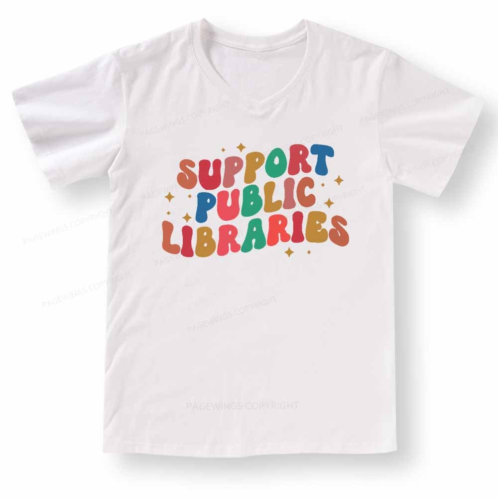 Pagewings Public Library Sweatshirt V-neck T-shirt