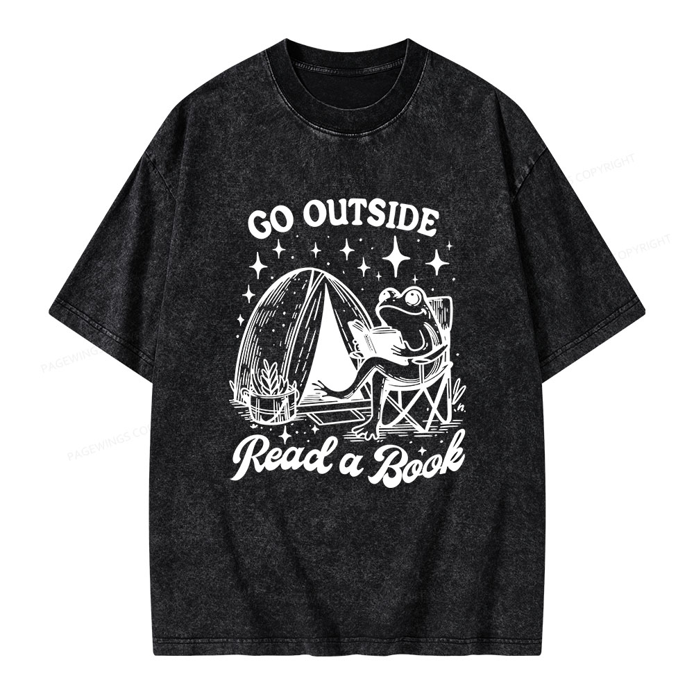 Pagewings Go Outside Unisex Washed T-shirt