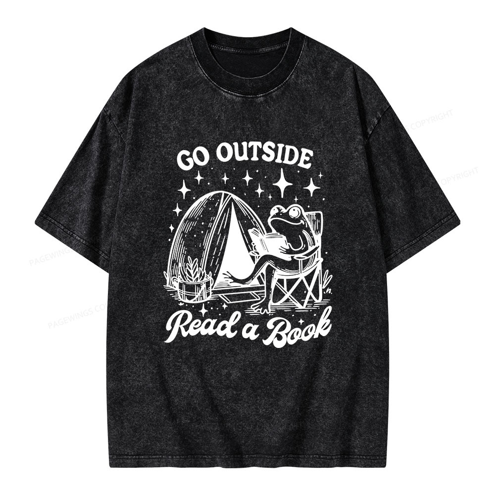 Pagewings Go Outside Unisex Washed T-shirt