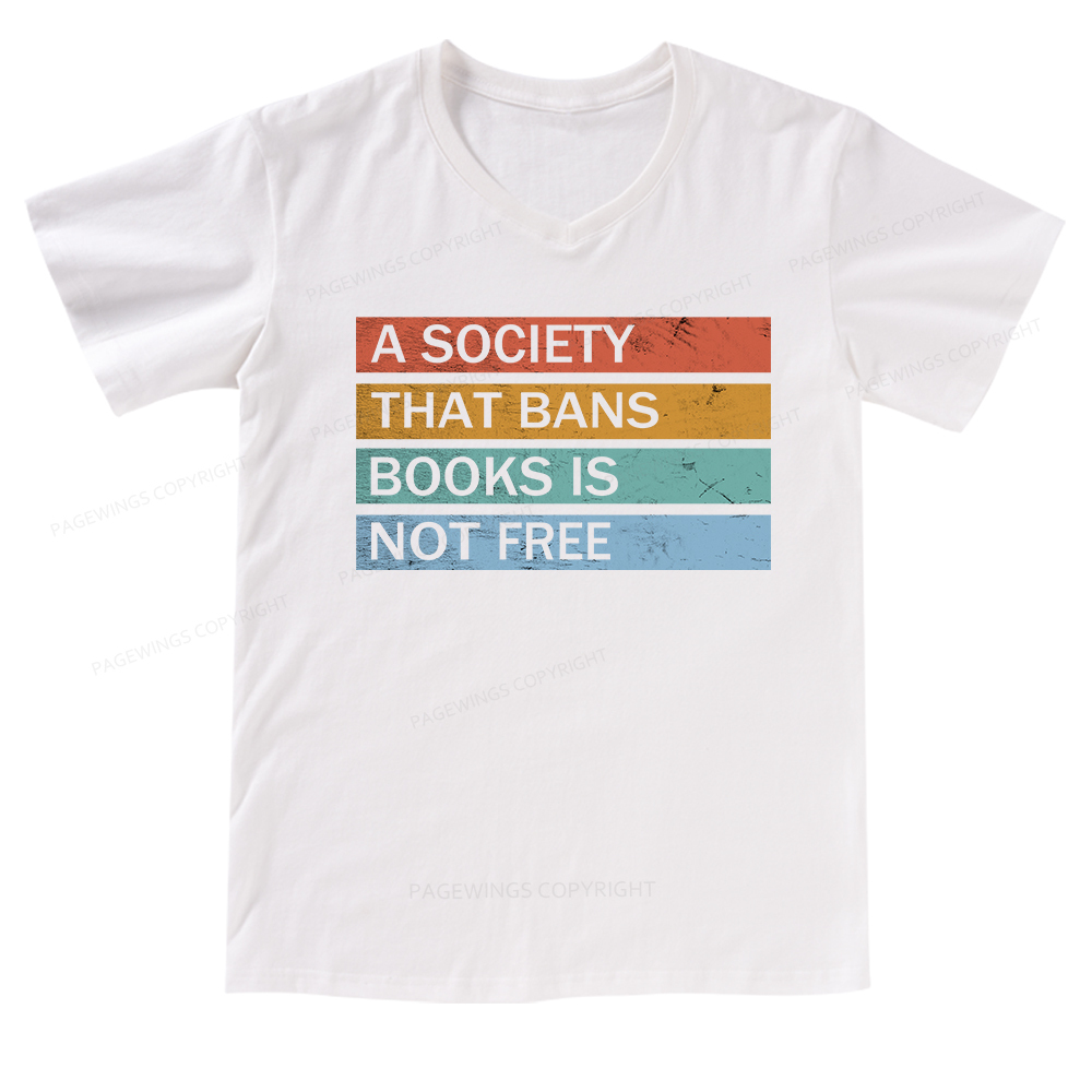 Pagewings Banned Books V-neck T-shirt