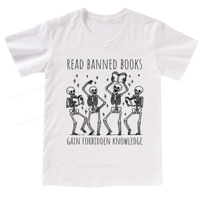 Pagewings Reading Books Tee Book Lover V-neck T-shirt