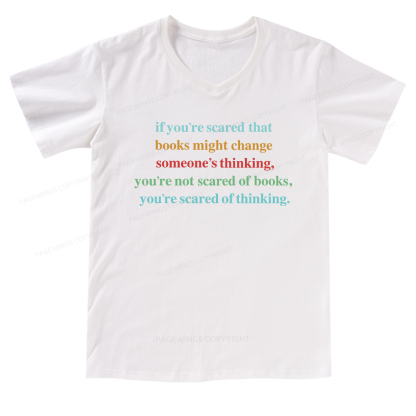 Pagewings Censorship Social Justice V-neck T-shirt 