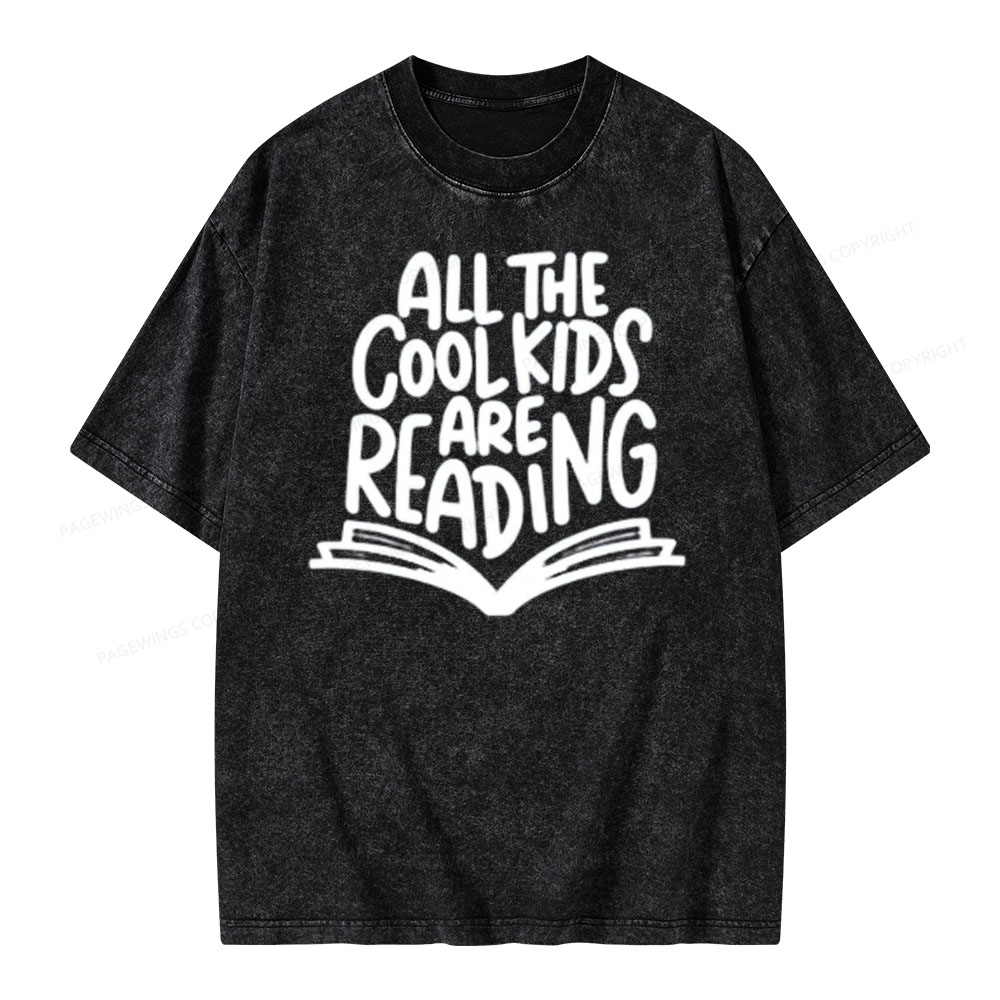 Pagewings Book Lover Kid Shirt, Reading Habit T-Shirt Unisex Washed T-shirt