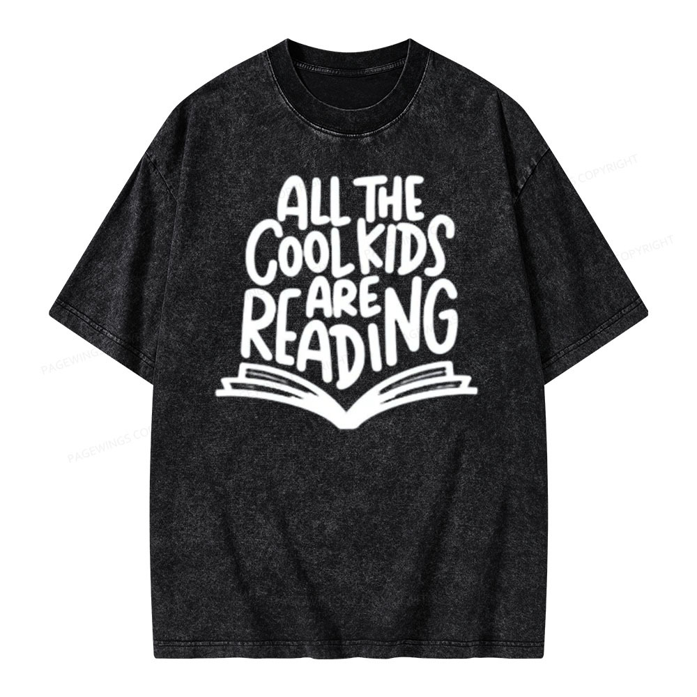 Pagewings Book Lover Kid Shirt, Reading Habit T-Shirt Unisex Washed T-